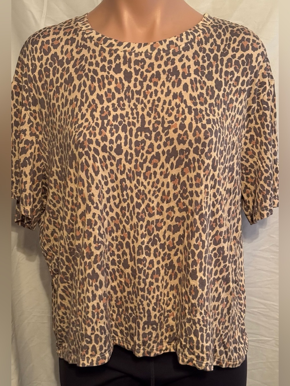 Honeydew Intimates Pink and Brown Leopard Print Scoop Top